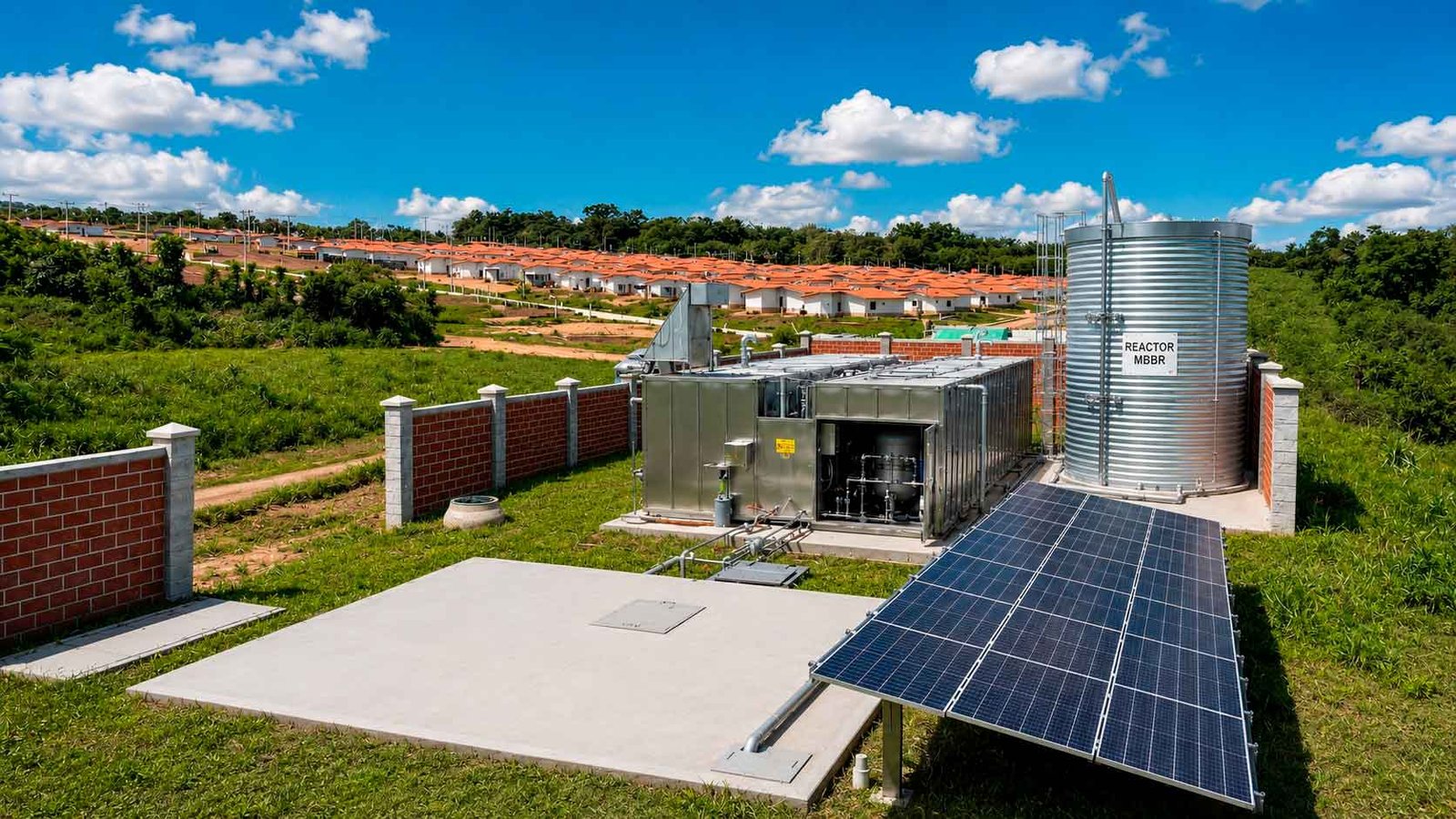 Containerized Municipal Modular MBBR and SBR Wastewater Treatment Plant | Synertech