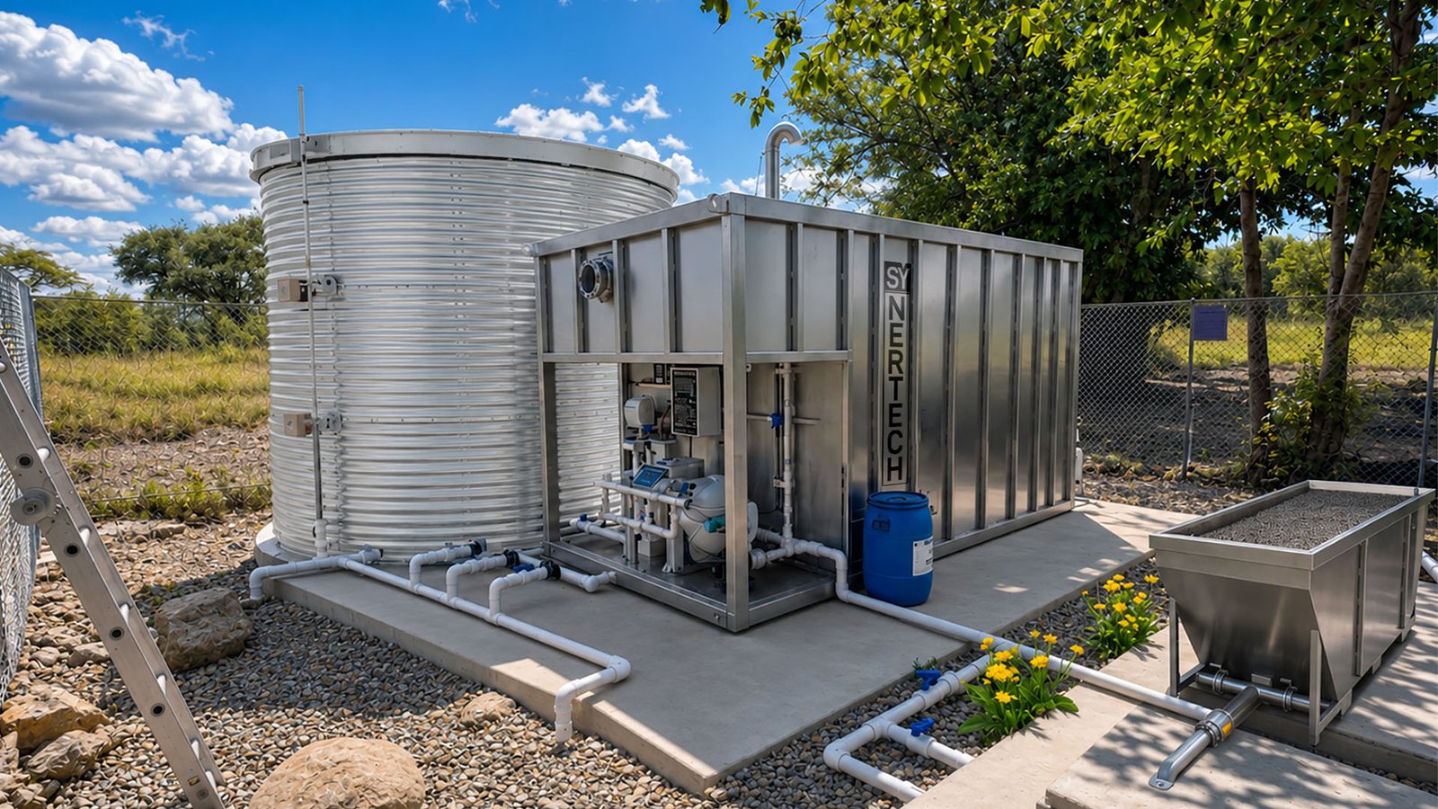 BioCube stainless-steel single-family plant