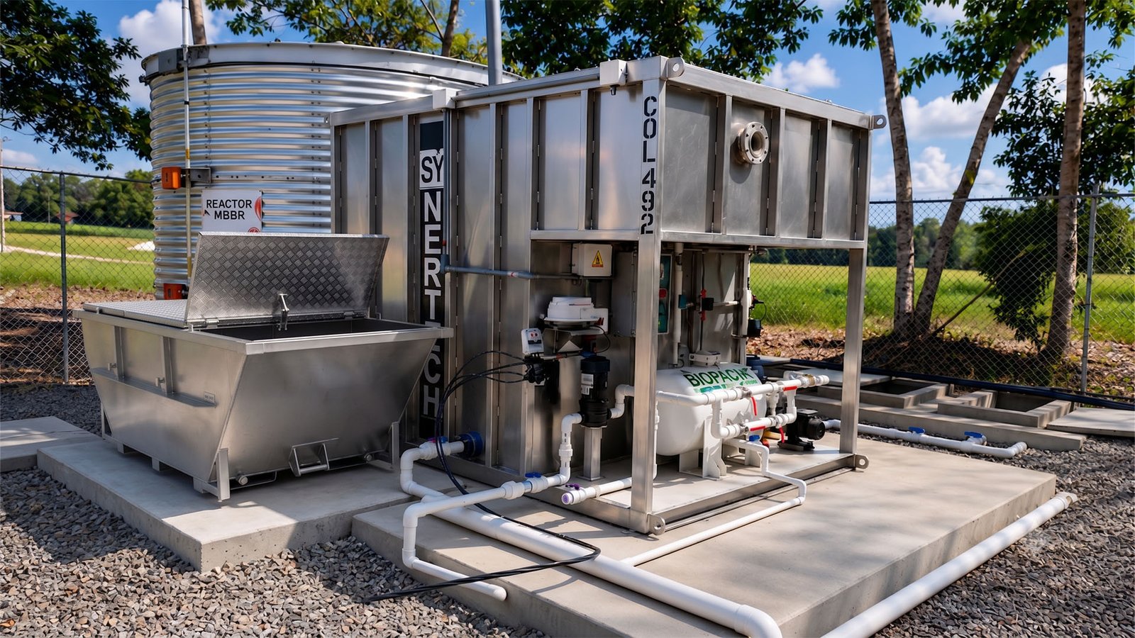 Single-Family BIOCUBE SBR and MBBR Stainless Steel Wastewater Treatment Plant | Synertech