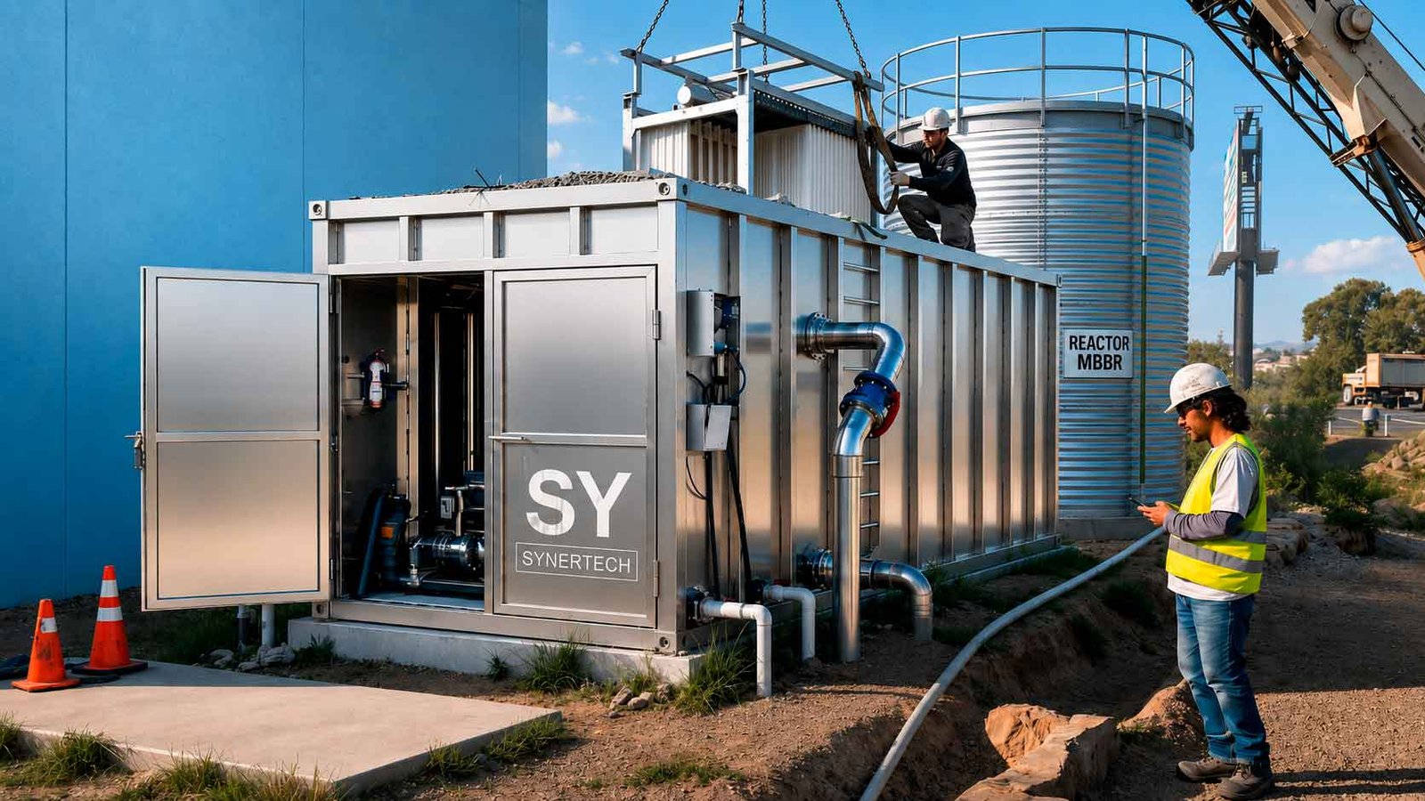 MBR Bioreactor Wastewater Treatment Plant with Ultrafiltration and Activated Sludge | Synertech